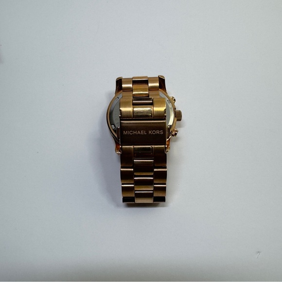 MICHAEL KORS CHRONOGRAPH MK5128 ROSE GOLD-TONE WATCH 37.2mm 20mm LUG RUNS - Picture 3 of 4